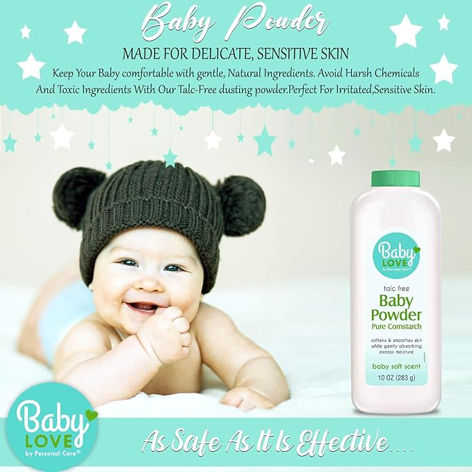 Baby Powder, Pure Cornstarch, 10-oz. (pack of 12)
