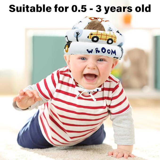 Baby Safety Helmet Baby Head Protector No Bumps for Running Walking Crawling, Safety Head Adjustable Protective Cap Headguard Hat