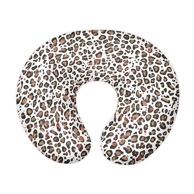 White Brown Leopard Breastfeeding Pillow Slipcover for Baby Breastfeeding Nursing Pillow Slipcovers Super Soft Lightweight and Easy to Clean