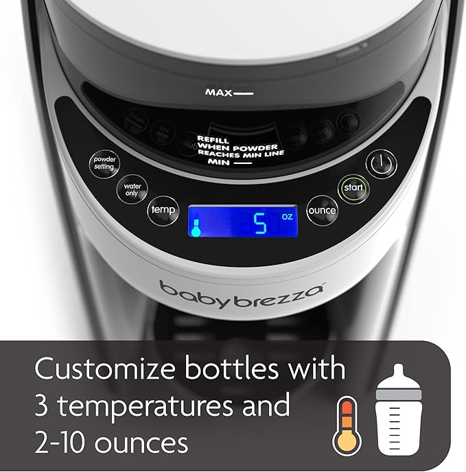 Baby Brezza New and Improved Formula Pro Advanced Formula Dispenser Machine - Automatically Mix a Warm Formula Bottle Instantly - Easily Make Bottle with Automatic Powder Blending, White