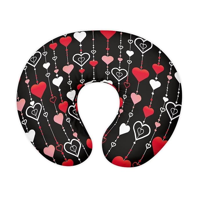 Love Hearts Nursing Pillow Cover Slipcover Comfortable Maternity Breastfeeding Newborn Infant Feeding Cushion Cover Machine Wash & Quick Dry