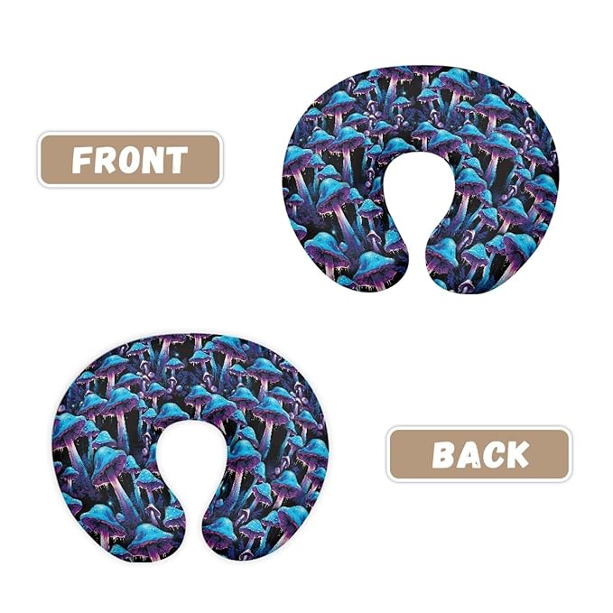 Forchrinse Blue Mushroom Nursing Pillow Cover for Baby Boys Girls,Stretch Nursing Pillows Slipcover Soft Breastfeeding Nursing Pillow Slipcovers
