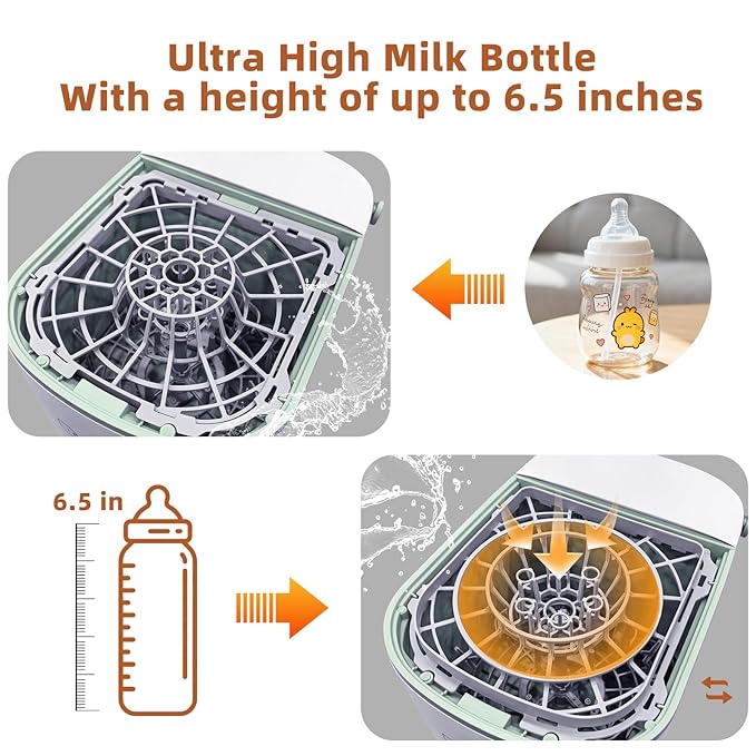 Grownsy EaseClean Bottle Washer Pro | All-in-One Bottle Washer and Sterilizer and Dryer | Baby Bottle Washer for Bottles, Pump Parts & Baby Essentials | Replaces Hand Washing