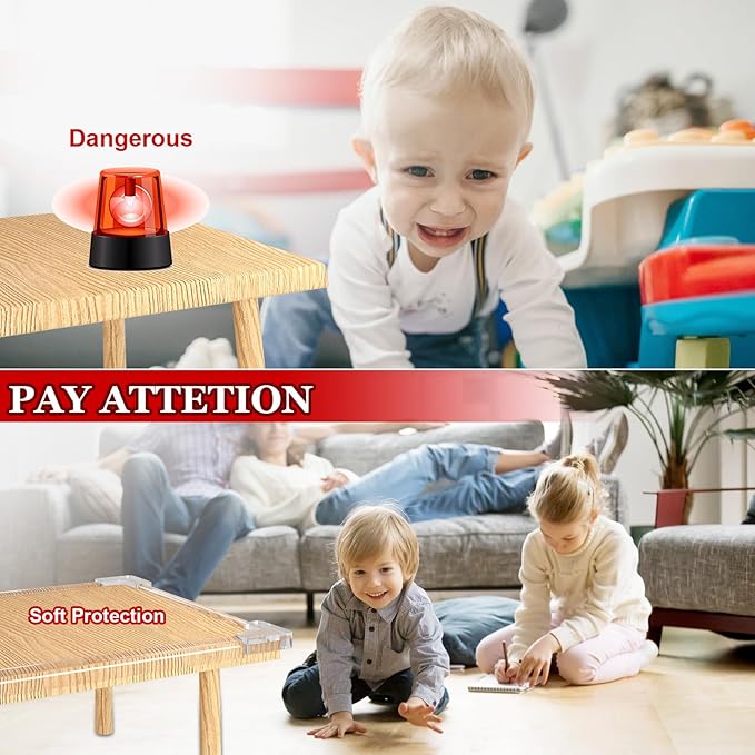 Edge Corner Protector Baby Proofing with 4 Corners Protector, Self-Adhesive Furniture Corner Guard & Edge Safety Bumpers, Table Edge Corner Protectors Covers (1.2in Wide, 6.6ft with 4 Corners)