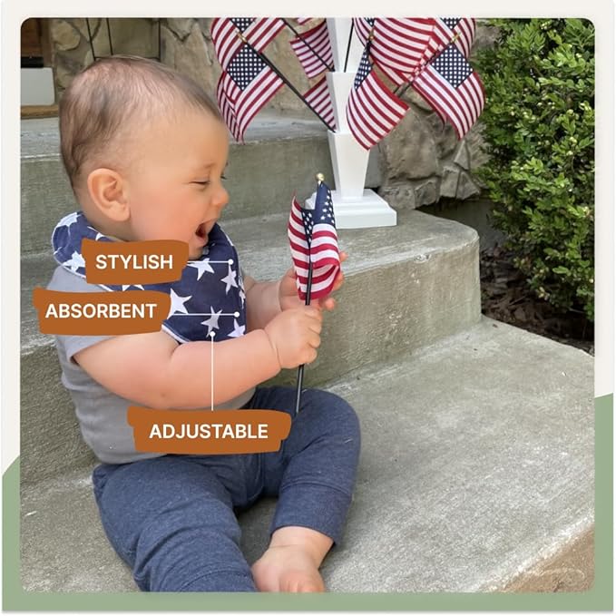 Parker Baby Bandana Drool Bibs for Boys, Girls & Unisex - Soft & Stylish Teething Bibs for Babies