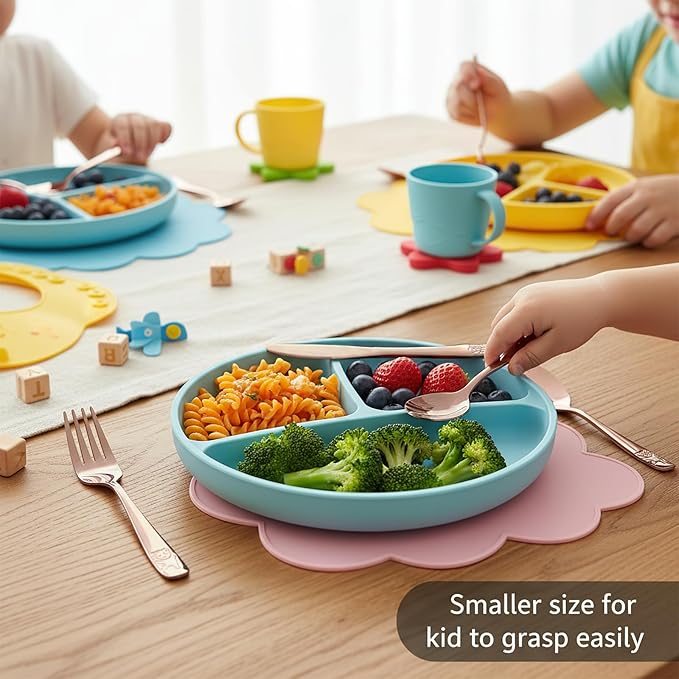 9 Piece Stainless Steel Kids Silverware Set,Toddler Utensils,Child Safe Flatware Forks Spoons Knives,Mirror Polished, Dishwasher Safe, for Boys and Girls