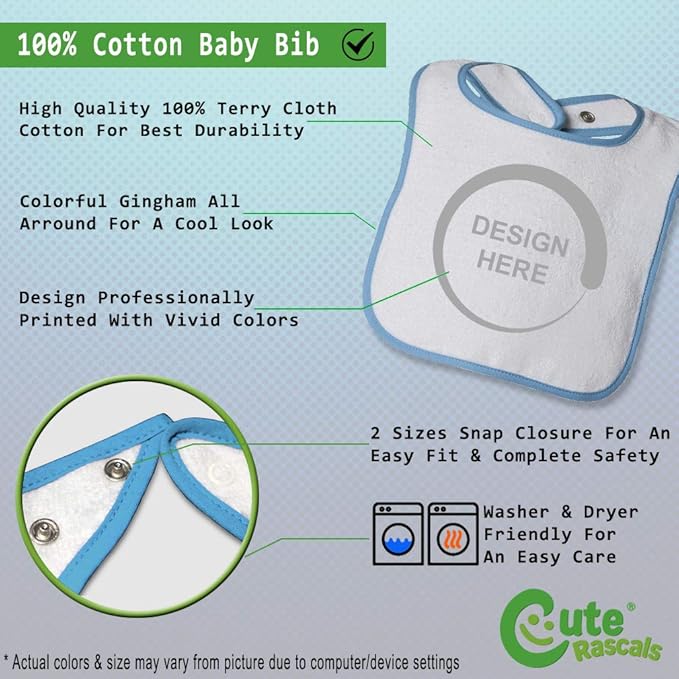 Toddler & Baby Bibs Burp Cloths Dad Daddy S Future Golfing Buddy Family & Friends Dad Cotton Baby Items for Baby Girl & Boy White Blue Design Only
