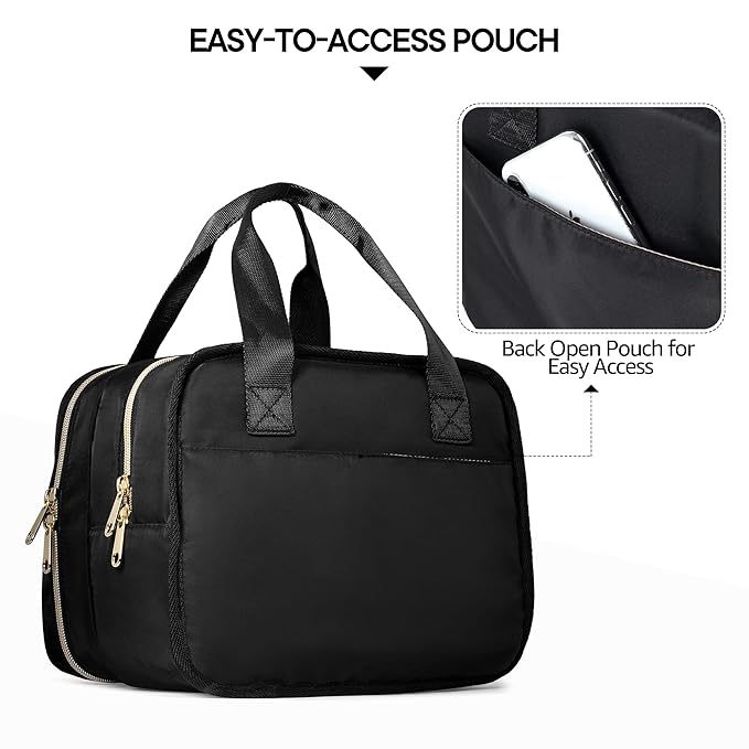 Fasrom Wearable Breast Pump Bag with Cooler Compatible with Momcozy, Medela and Elvie Pumps, Portable Pump Carrying Case for Working Moms, Black (Bag Only, Patent Design)