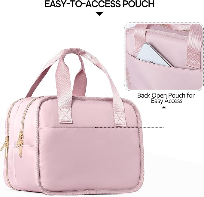 Fasrom Wearable Breast Pump Bag with Cooler and Ice Pack Compatible with Momcozy, Medela and Elvie Pumps, Insulated Pump Carrying Case to Hold Extra Pump Parts, Pink (Patent Design)