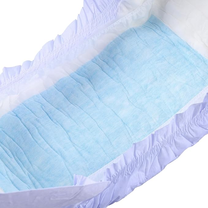 CutiePlusU Adult Diapers Heavy Absorption Dry Surface Disposable All Night-Purple 2 Pieces (Medium 28"-38")