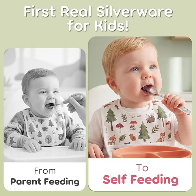 Lehoo Castle Toddler Silverware 6-Piece | Toddler Utensils for 3 Year Old, Kids Spoons and Forks Knife Set, Children Safe Flatware for Self Feeding (Insect)