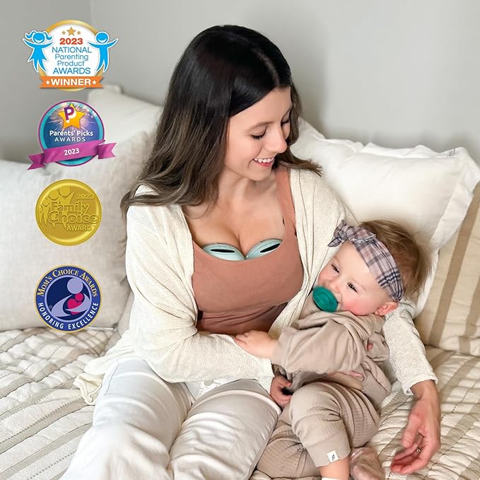 Wearable Breast Pumps (Model S21), Lightweight Rechargeable Electric Breast Pump with 3 Modes & 12 Suction Levels, Portable Breastfeeding Device with Carrying Case