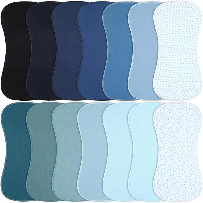 Muslin Burp Cloths 19" x 9", Baby Burping Clothes, Large Extra Soft Absorbent for Unisex Newborn Boys and Girls, 14-Pack