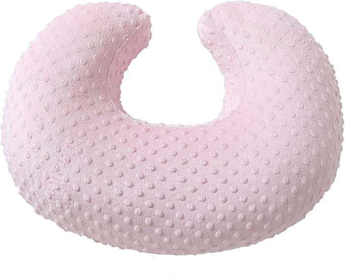 Dots Nursing Pillow Cover, Case Plush Breathable Breastfeeding Pillow Slipcover Fits Nursing Pillow, Super Soft Snug Positioners for Baby Boy Baby Girl (Light Pink)