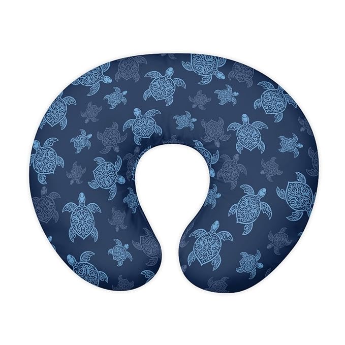 Pillow Cover Breastfeeding Pillow Slipcover for Moms Soft Breathable Knit Fabric Newborn Infant Feeding Pillow Covers for Baby Girl Boy, Sea Turtle