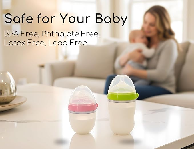 Baby Bottle Replacement Cap Lid for Comotomo 5 Ounce and 8 Ounce Silicone Bottle, 2 Count