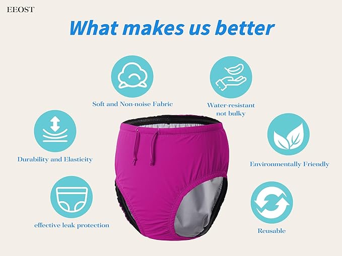 Kids/Youth Special Needs Swimwear Reusable Swim Diapers for Incontinence Cloth Diaper Covers Waterproof,Leakproof,Unisex [Pink,12-14T]