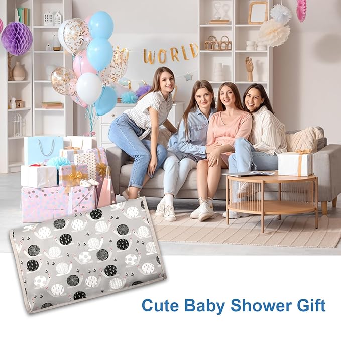 31" X 24.2" Extra Long Large Lightweight Toddler Diaper Changing Pad Travel, Cute Design 1-36 Month Infant Foldable Baby Changing Mat Wipeable, Changing Pad Portable for Station, Car, Stroller