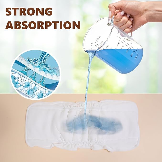 TDIAPERS Cloth Diapers Reusable Washable Pocket Diapers Cover One Size Adjustable for Baby Snaps Cloth Diapers Nappy 6 Pack with 6 Pcs Microfiber Inserts,1 Wet Bag