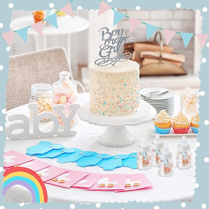 Tessco for you 72 Pcs 3.5 Inch Baby Bottles for Baby Shower Mini Plastic Bottle Party Favor Clear Candy Box for Guests Gift (White)