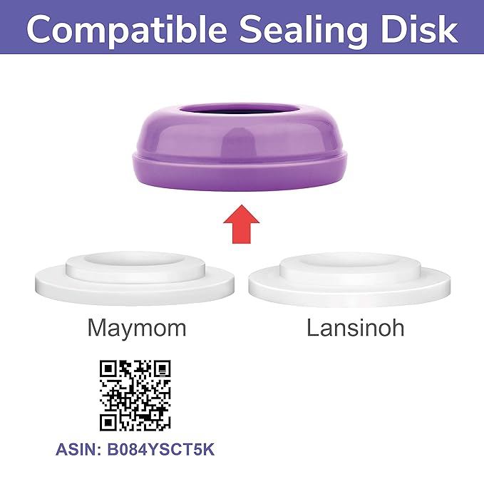 Maymom Bottle Top Compatible with Lansinon Momma Breastfeeding Bottles, Nipple, Not Original Lansinoh Pump Parts, Signature Pro,Smartpump, Manual Breastpump (6ct)