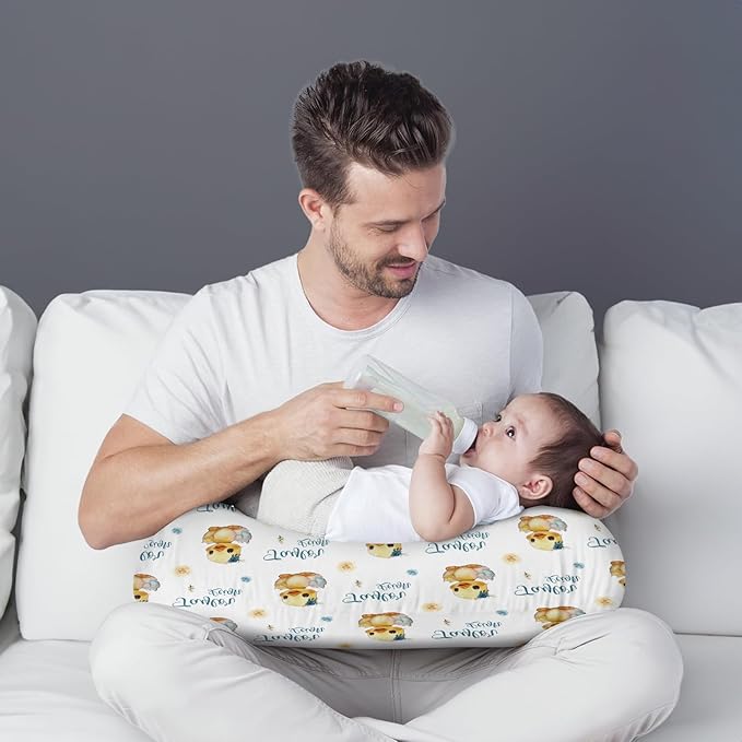 Dyoart Custom Baby Nursing Pillow Cover for Nursing, Cute Duck Removable Nursing Covers for Breastfeeding Pillows, Ultra Soft Comfortable Slipcover for Newborn Baby Boys and Girls