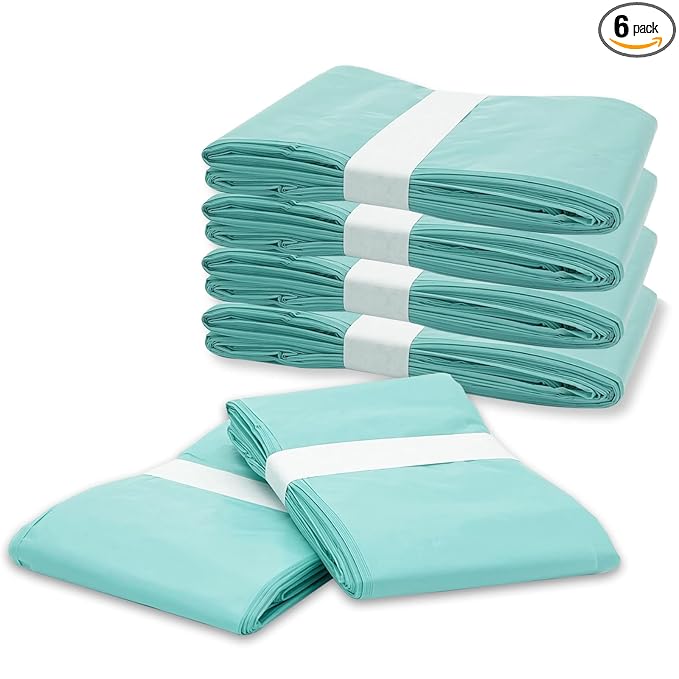 Diaper Pail Liner Refills Bags Compatible with Janibell Akord 330 Series Adult Diaper System, Green, Lightly Scented, 6 Count