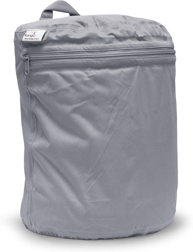 Kanga Care Wet Bag MINI Seam Sealed Waterproof 3D Dimensional for Baby Cloth Diapers, Travel, Beach, Pool, Gym, Swim | Platinum
