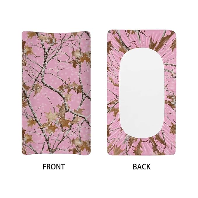 Pink Camo Diaper Change Table Covers Washable Changing Pad Cover for Baby Breathable Changing Mat Cover for Baby Girls Boys Gift for Friends