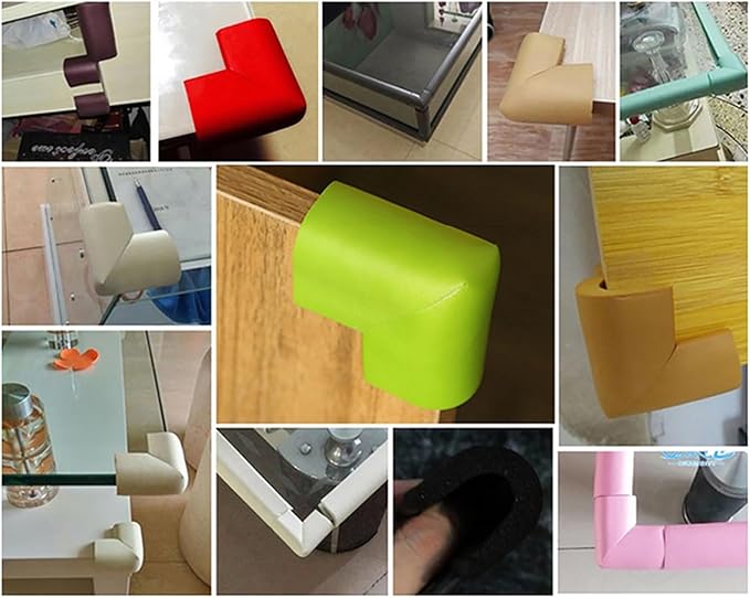 Soft Corner Protector Baby Proofing Edge and Corner Guards Without Tape, Child Safety Furniture Bumper, Sharp Corner Cushions for Fireplace, Table, Stair, Cabinet Beige