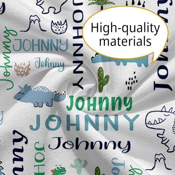 Baby Nursing Pillow Cover - Personalized Name Breastfeeding Pillow Cover with Dinosaur Pattern, Stretchy Removable U-Shaped for New Moms, Soft Breathable Slipcover for Infant Boys Girls