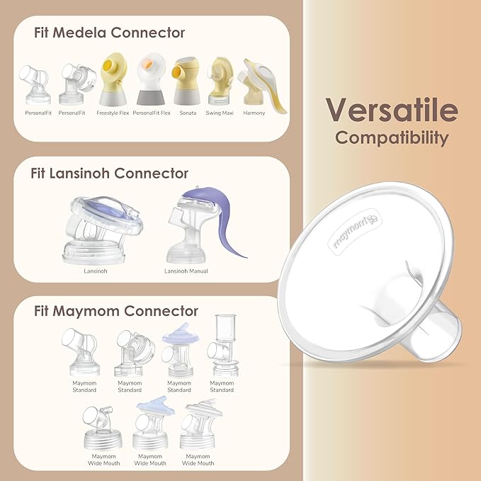 Maymom 34 mm Extra Large Breastshield Compatible with Selected Medela Breast Pumps. 2ct/pk