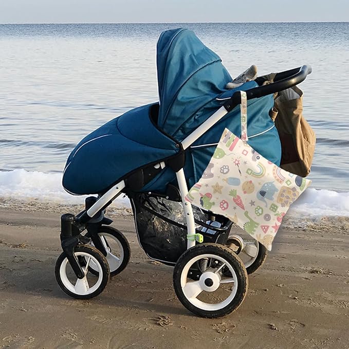 Wet Bag for Baby Swimsuit Kids Wet Dry Bag for Breast Pump Parts Diaper Bag Toiletries Daycare Organizer Beach Vacation Essentials Baby Toys Waterproof Travel Laundry Bags