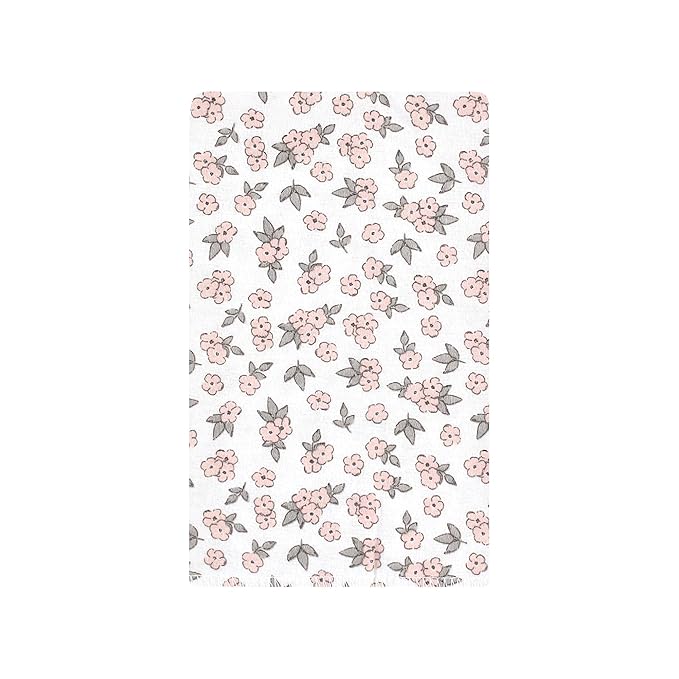 Hudson Baby Unisex Baby Cotton Flannel Burp Cloths 10-Pack, Wild Forest Pink, One Size