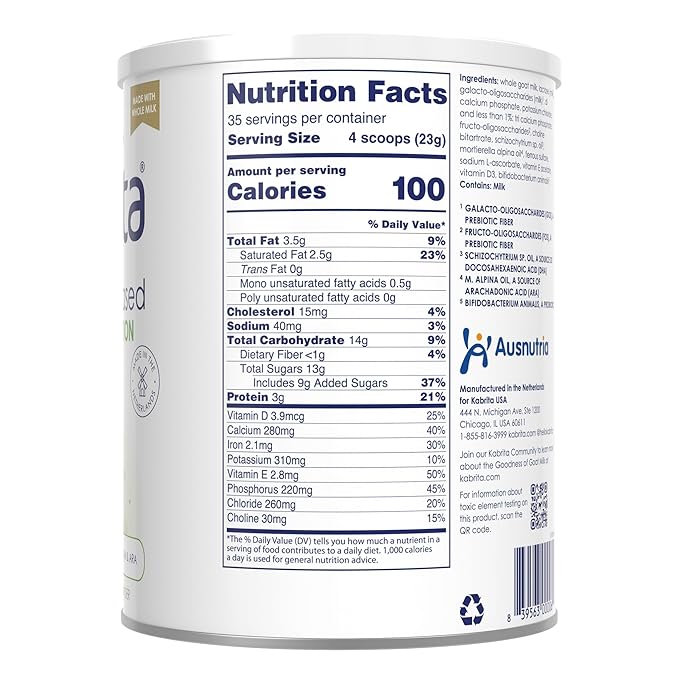 Kabrita Goat Milk-Based Toddler Nutrition Drink, 12–24 Months, Gentle & Easy to Digest, Clean Label Project Certified, Supports Gut Health, Immunity & Brain Development 28oz (Pack of 6)