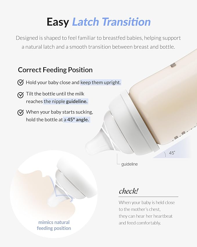 Moyuum Real-Fit Silicone Nipple for 3rd Gen Bottles, Made in Korea - Perfect for Newborn, Anti-Colic Feed, Easy to Latch, from Breast to Bottle | Support Stage 0, Extra Slow Flow, 0m+ (2 Pack)