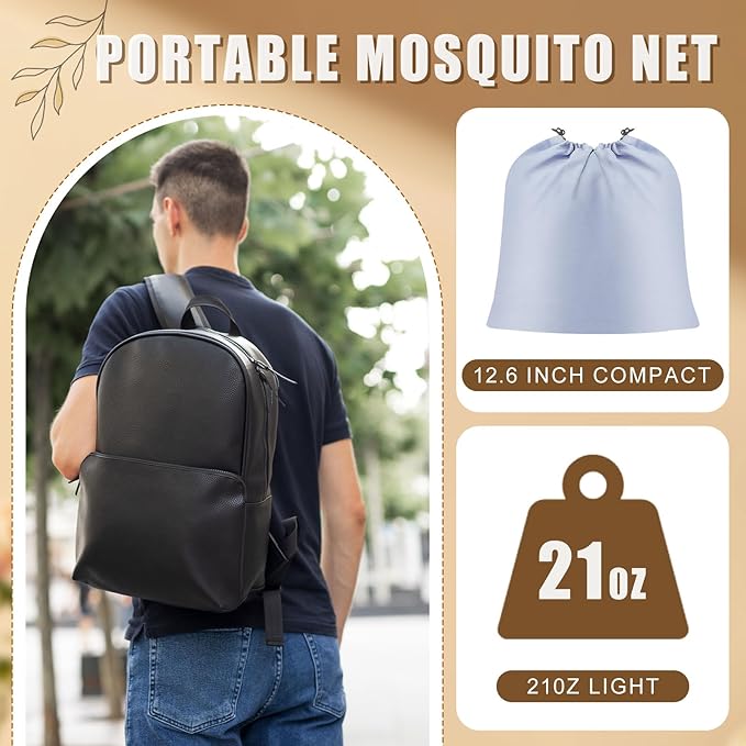 2 Pcs Large Pop up Mosquito Tent Portable Foldable Mosquito Bug Net for Bed Camping Travel Patio Outdoor 78 * 39 * 28 Inch Bug Netting Mesh Tent Canopy for Adults Bedroom, White