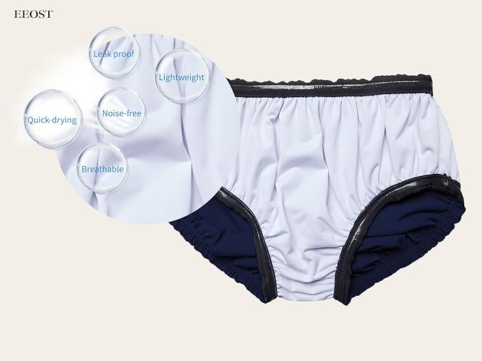 Youth Special Needs Reusable Swim Diapers Swimwear for Incontinence Cloth Diaper Covers Waterproof,Leakproof, Unisex (5-8T, Navy)