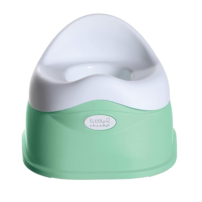Little Chicks Easy-Clean Toddler Toilet Training Potty Chair with Built-in Splash Guard, Slip-Resistant Base, and Removable Bowl - Perfect Size Kids Potty for Toddlers 18 Months & Above