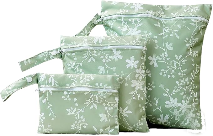 Wet Dry Bag for Baby, Swimsuit, Diaper Bag & Travel - Waterproof Reusable Leakproof Pouch for Wet Clothes, Swimsuits, Pool, Beach, and Gym