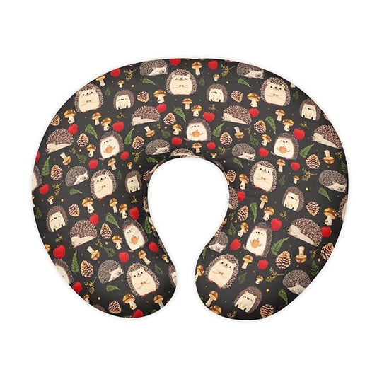 Hedgehog Breast Feeding Support Pillow Cover, Cute Hedgehogs Fit Nursing Pillow Slipcovers for Breastfeeding Moms, Animal Pattern Newborn Nursing Pillowcase