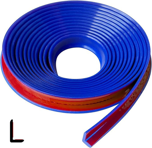 Rubber Edge Corner Trim, Self Adhesive L Shaped Edge Guard for Tile, Small Size Peel and Stick Edge Protectors, Wall and Furniture Edges, Blue Color, 20Ft