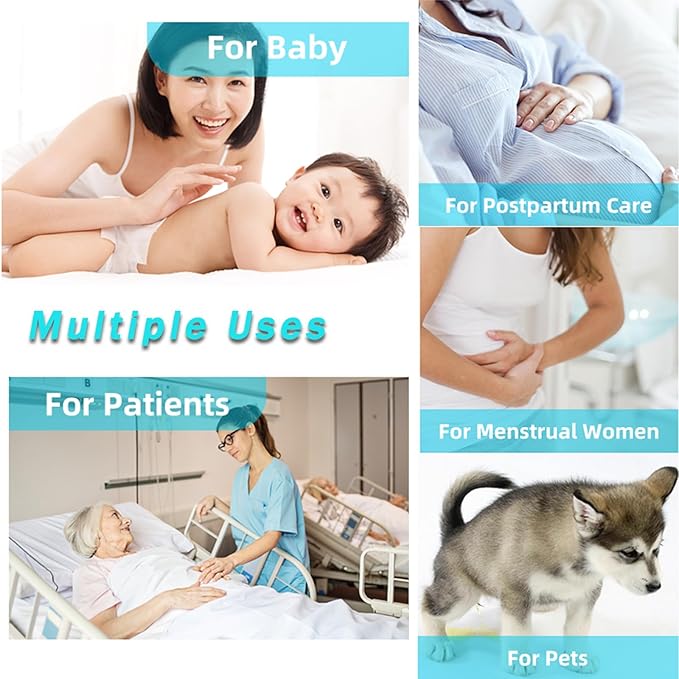 Disposable Changing Pads for Baby, 20 Pack Portable Diaper Changing Pad Liner, Baby Changing Pad Nursing Pads Waterproof (Blue, 13x18 Inch)