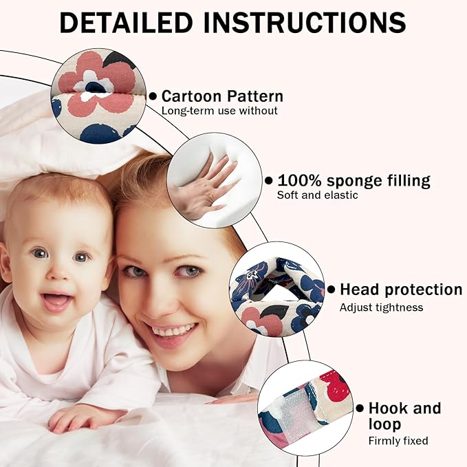 Baby Head Protector for Crawling Walking, Baby Helmet Adjustable No Bumps and Soft Cushion, Infant Safety Cap for Kid Learning to Walk