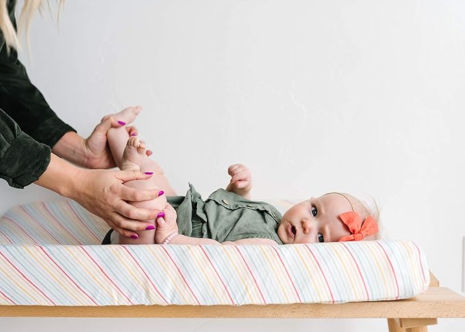 Premium Knit Diaper Changing Pad Cover Rainee by Copper Pearl