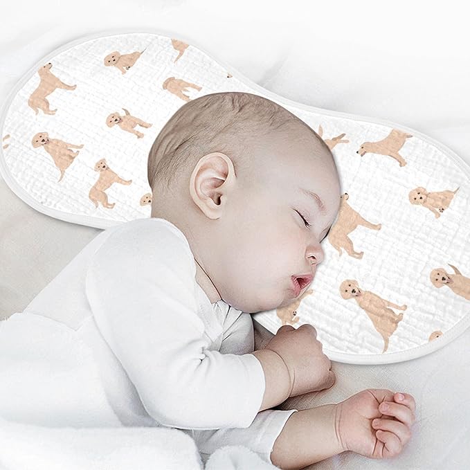 vvfelixl Baby Burp Cloths Labrador Retriever Dog Baby Newborn Cotton Burping Cloths Set Baby Washcloths 4 Pack