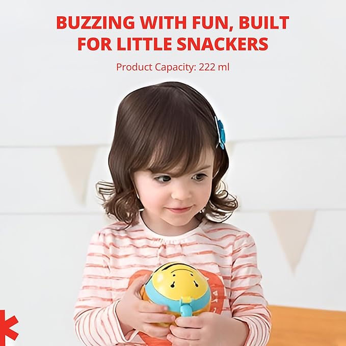 Skip Hop Baby Snack Container, Zoo Snack Cup, Holds 7.5oz, Bee