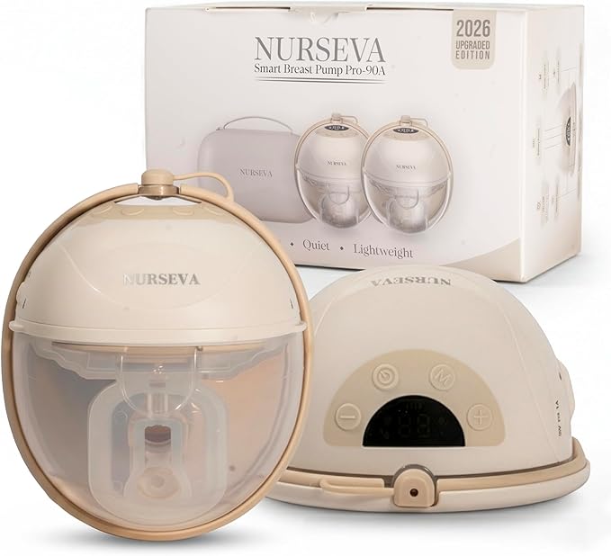 Pro-90A Smart Hands Free Breast Pump – 2026 Upgrade, Wireless Double (2) Electric Wearable Breast Milk Pumps for Mom – 3D Multi-Modes & Levels – App Controlled, Portable, Discreet, BPA Free
