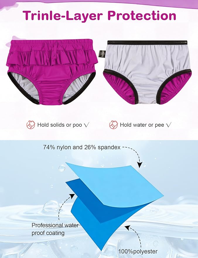 Youth Special Needs Reusable Swim Diapers Swimwear for Incontinence Diaper Covers Waterproof,Leakproof