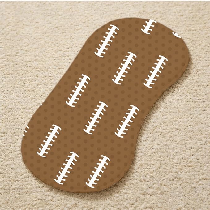 5 Pack Football Sport Burp Cloths Baby Boys Girls with Football Pattern, Large Cotton Burp Rags for Newborns Gifts Nursery Decor Extra Soft and Absorbent 9.8X19.6inches